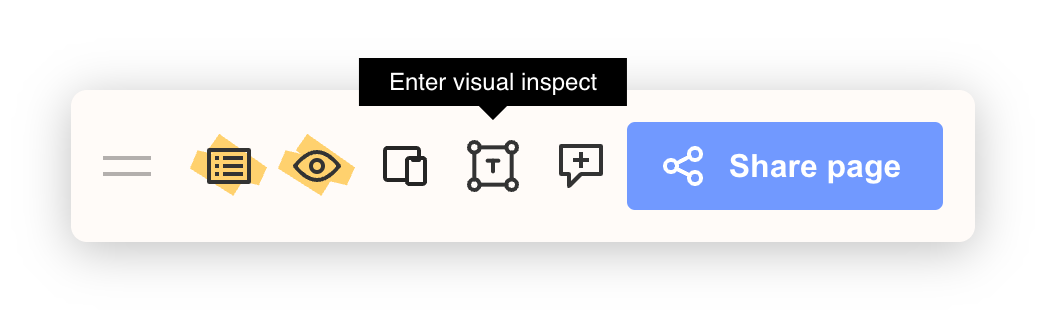 How to turn on pageshare visual inspect tool